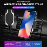 10W Qi Wireless Car Fast Charger Auto Air Vent