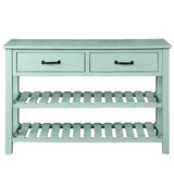 Retro Console Table for Entryway with Drawers and