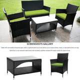 4 PCS Patio Furniture Outdoor Garden Conversation