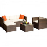 Rattan  Furniture Set Wicker Sofa Cushioned