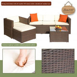 Rattan  Furniture Set Wicker Sofa Cushioned