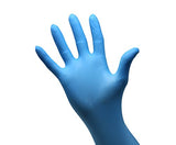 Safeguard Nitrile Disposable Gloves, Powder Free, Food Grade Gloves, Latex Free, 100 Pc. Dispenser Pack, Large Size, Blue