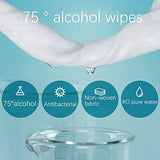 Alcohol Detergent Wipes (2 Packs,100Wipes),Large Wet Wipes(8"x6"),75% Soft Alcohol Wipes for All-Purpose Cleaning