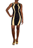 Bodycon Contrast Colored Sleeveless Mini Dress