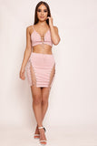 Pink Lace Up Co-ord