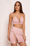 Pink Lace Up Co-ord