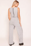 Grey & White Pinstripe Jumpsuit