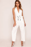 White Suit Style Jumpsuit