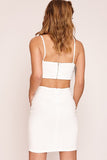 White Western Buckle Mini Skirt