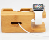 Bamboo & Wooden Charge Dock Holder For Watch