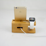 Bamboo & Wooden Charge Dock Holder For Watch