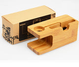 Bamboo & Wooden Charge Dock Holder For Watch