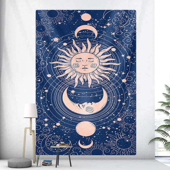 Night Moon Tarot Mandala tapestry home decoration tapestry psychedelic hippies wall hanging